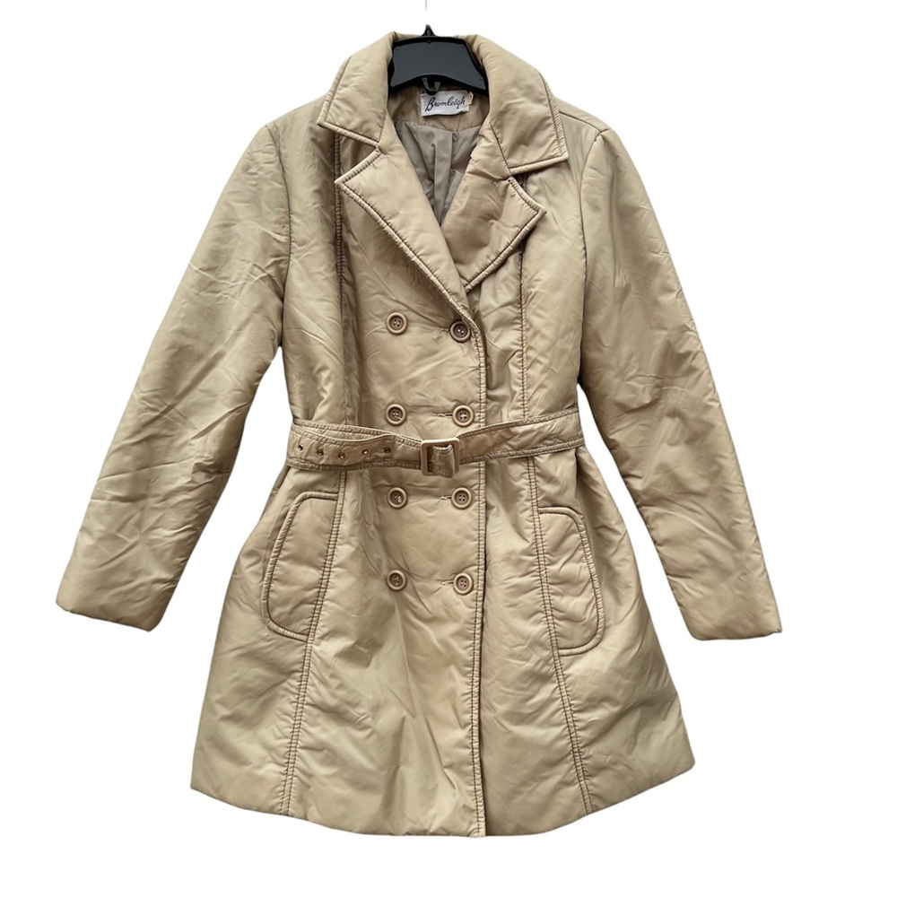 Bromleigh Jacket True Vintage Insulated Light Trench Coat Stylish Winter EUC 14